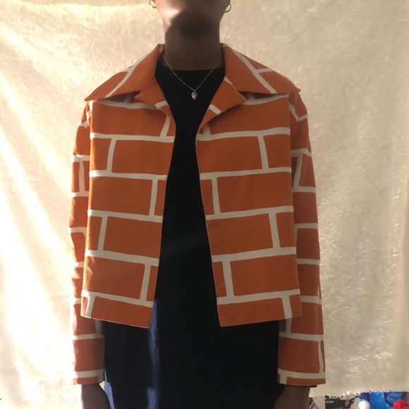 Paula Hian Jackets & Blazers - Paula Hian Orange brick cropped jacket